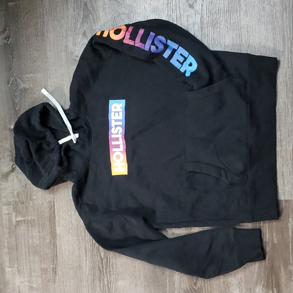 HOLLISTER Rainbow Logo Hoodie Sz M